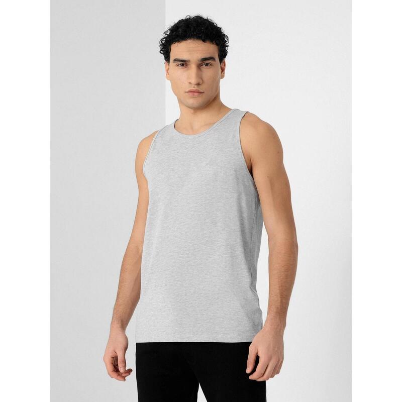 Maiou bărbați 4F slim, set 2 bucăți, negru/gri, XL