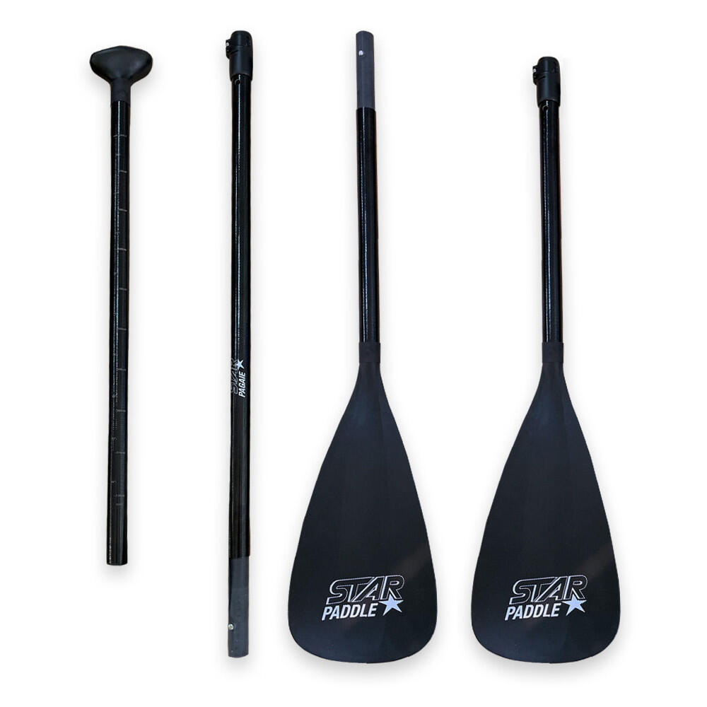 STAR Pádlo Fiberglass 4T Combo BLACK