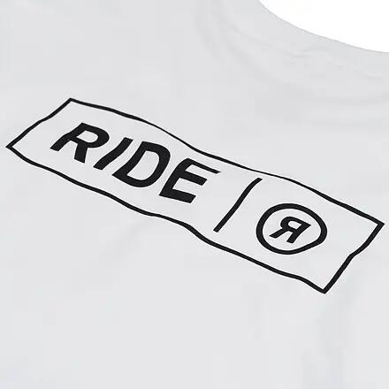 triko RIDE Logo S/S White