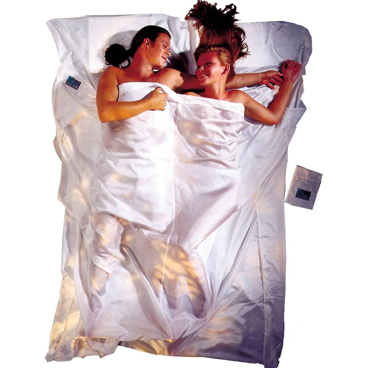 COCOON Silk TravelSheet Double Size natural silk