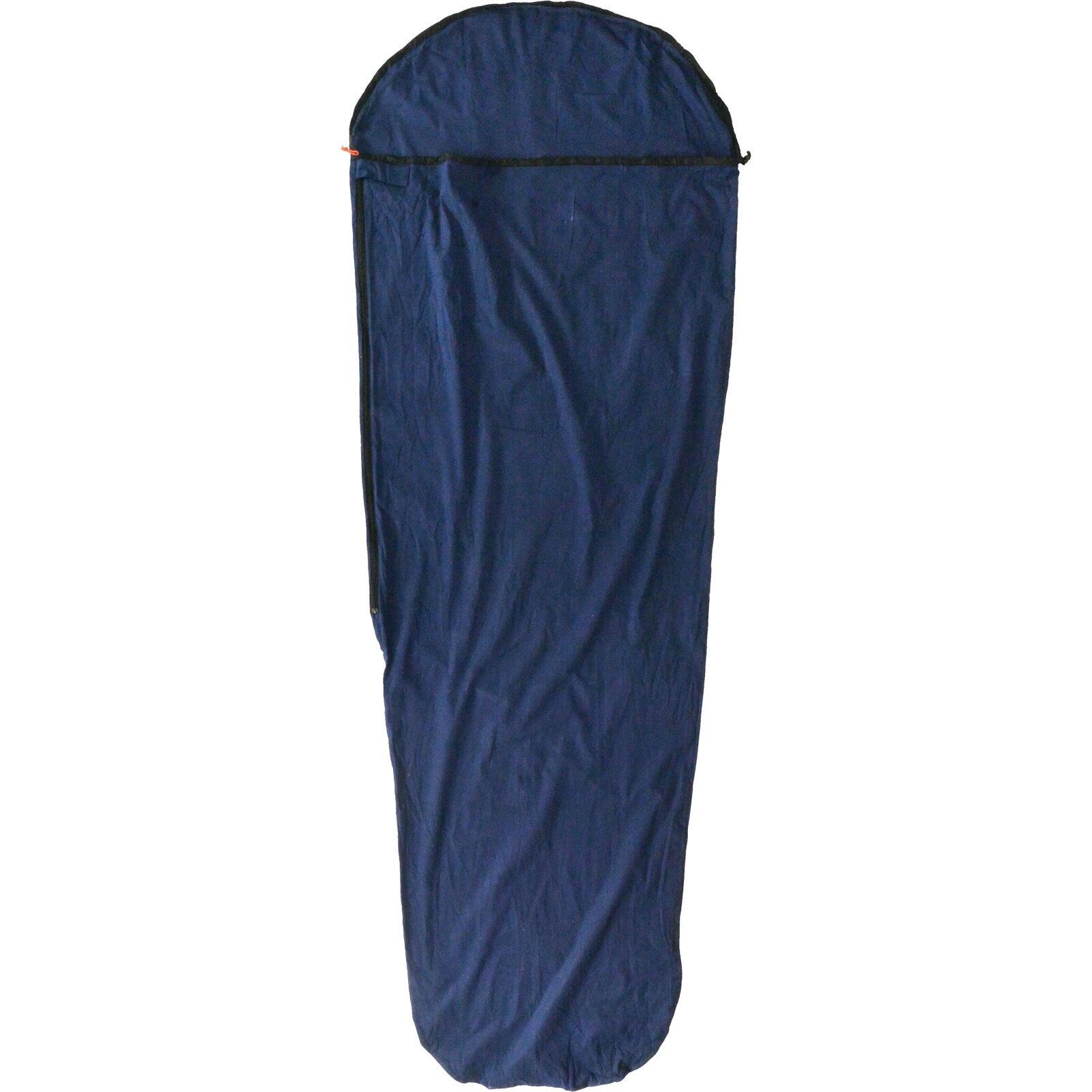 Mumienform Sleeping Liner Baumwolle royalblau 3/5