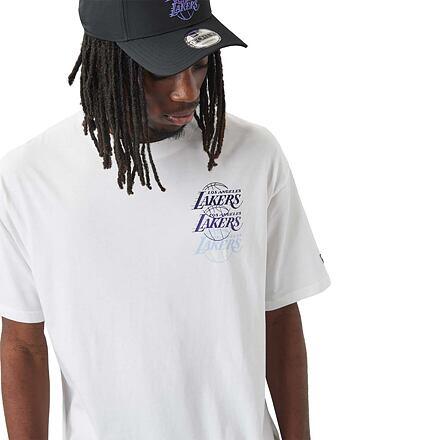 triko NEW ERA NBA Stacked oversized tee LOSLAK WHITRP