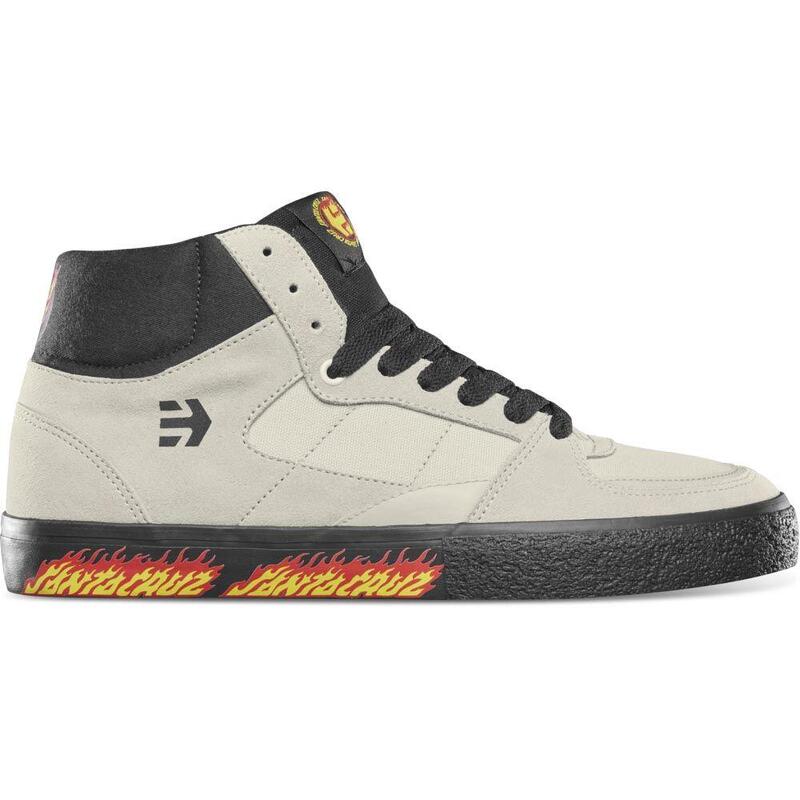 boty ETNIES Screw Vulc Mid X Santa Cruz WHITE/BLACK