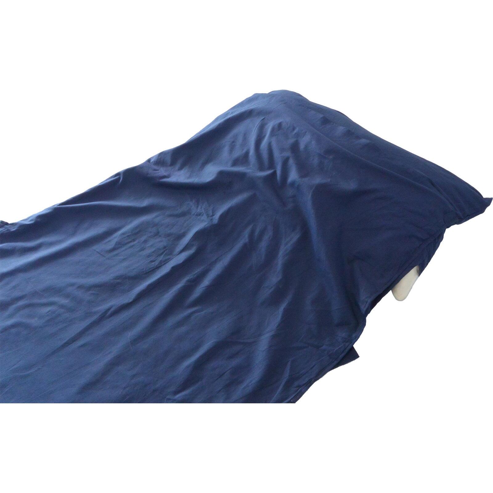 Deckenform Sleeping Liner Baumwolle royalblau 2/7
