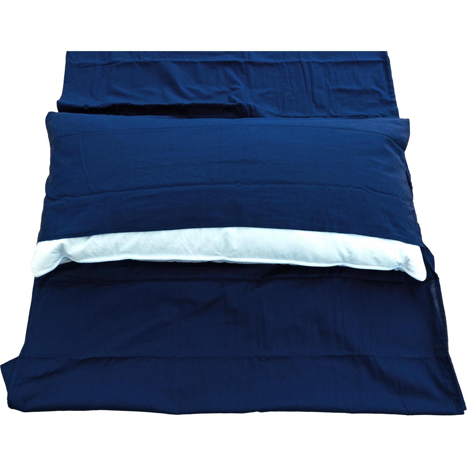 Deckenform Sleeping Liner Baumwolle royalblau 3/7