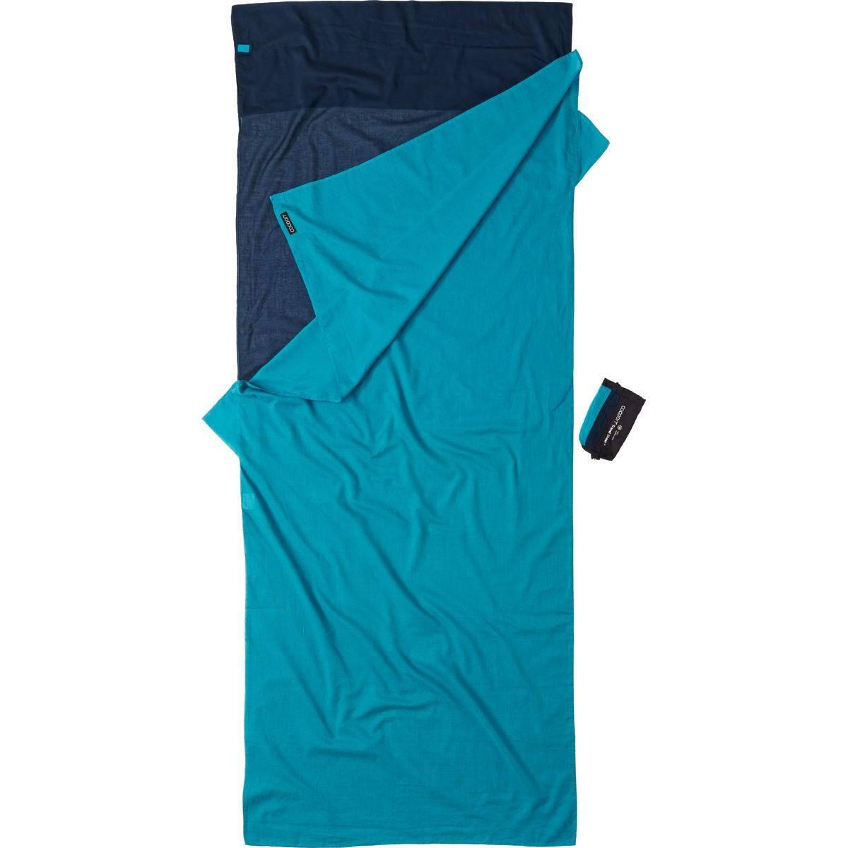 COCOON Hütten-Schlafsack Egyptian Cotton TravelSheet tuareg-laguna blue