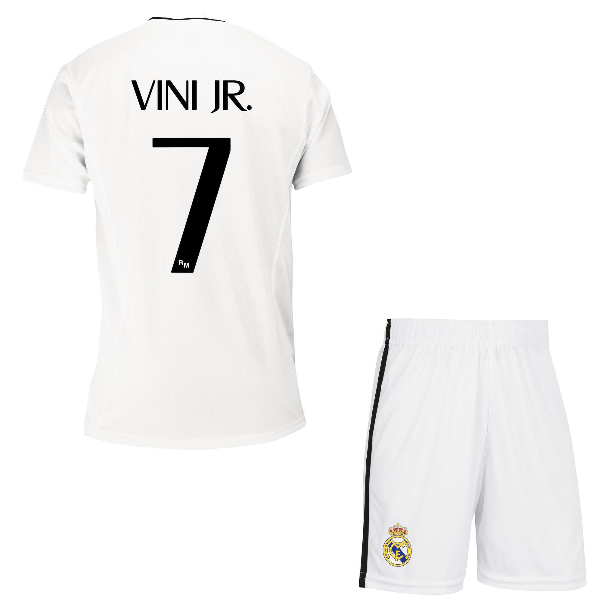 Real Madrid - Maillot Short Real Vinicius - Collection Officielle Real Madrid - Tenue De Football - Blanc - 10 À 12 Ans - Decathlon