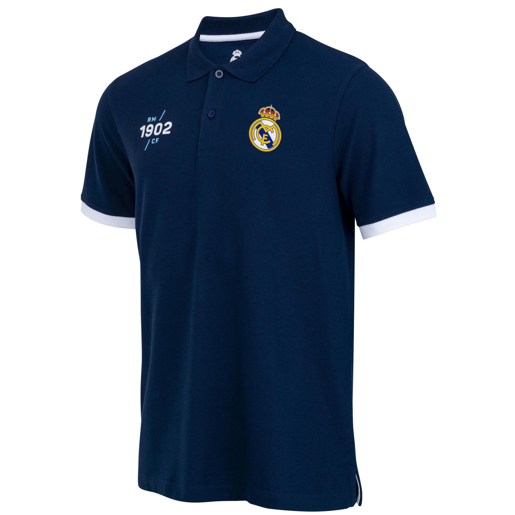 Real Madrid - Polo Homme Real - Collection Officielle Real Madrid - Polo Manches Courtes - Bleu - 38 S - Decathlon