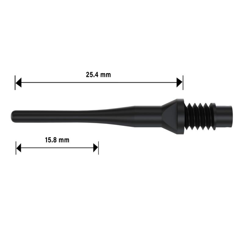 BULL'S Tufflex Soft Tips 6mm(2BA) 1000stk schwarz 2/2