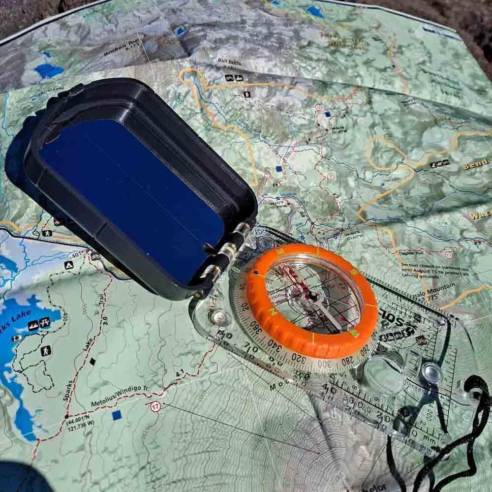 Orienteering Survival Compass With Mirror - Adjustable Declination For ...