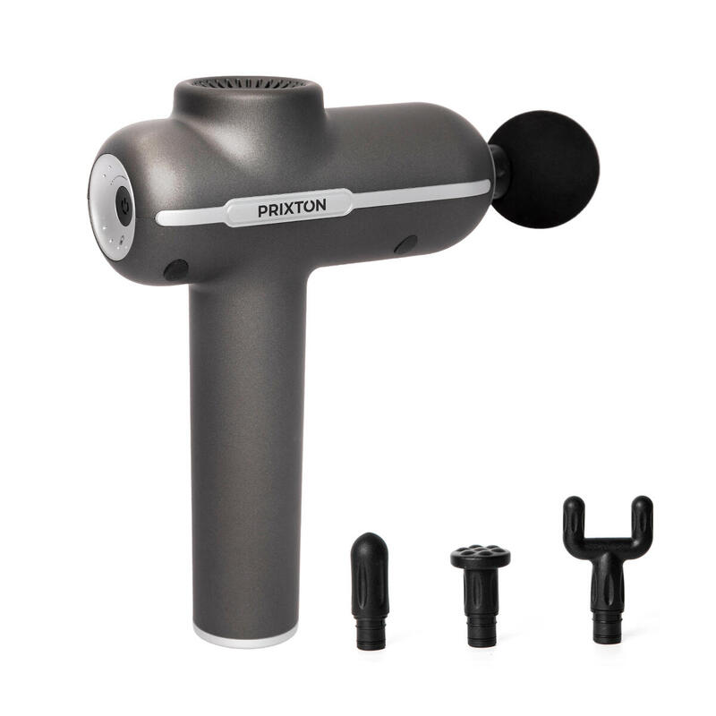 Pistolet de massage PRIXTON MGF80 | Puissance 50W | 5 vitesses | 4 têtes