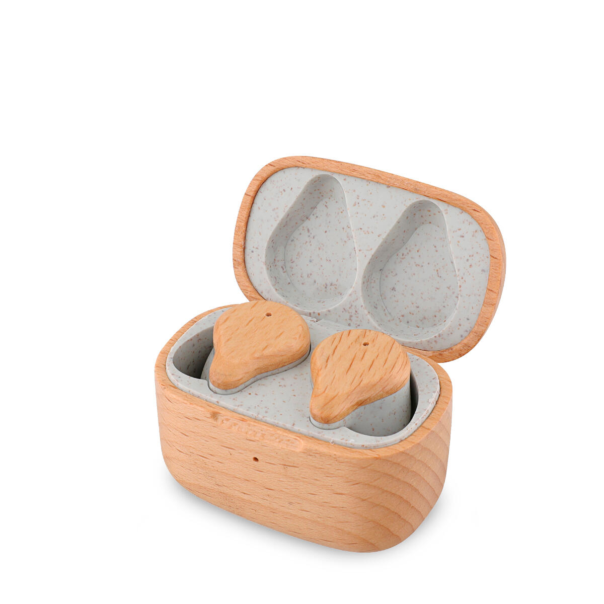 PRIXTON Écouteurs TWS163 - Bluetooth - Technologie ENC et HiFi - Bois 3/7