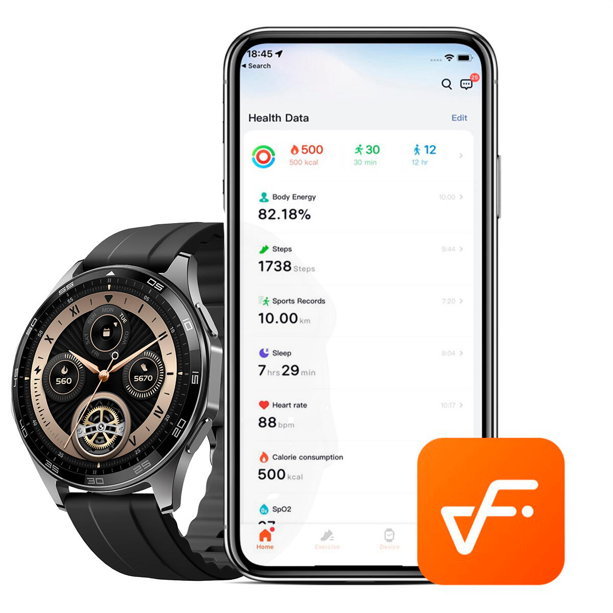 PRIXTON Smartwatch SWB33 - Assistant vocal - Multisport 7/7