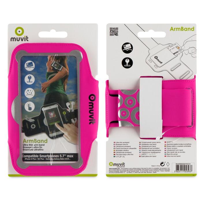 Brassard sport universel pour smartphone 4 à 4.7" Rose 3/3
