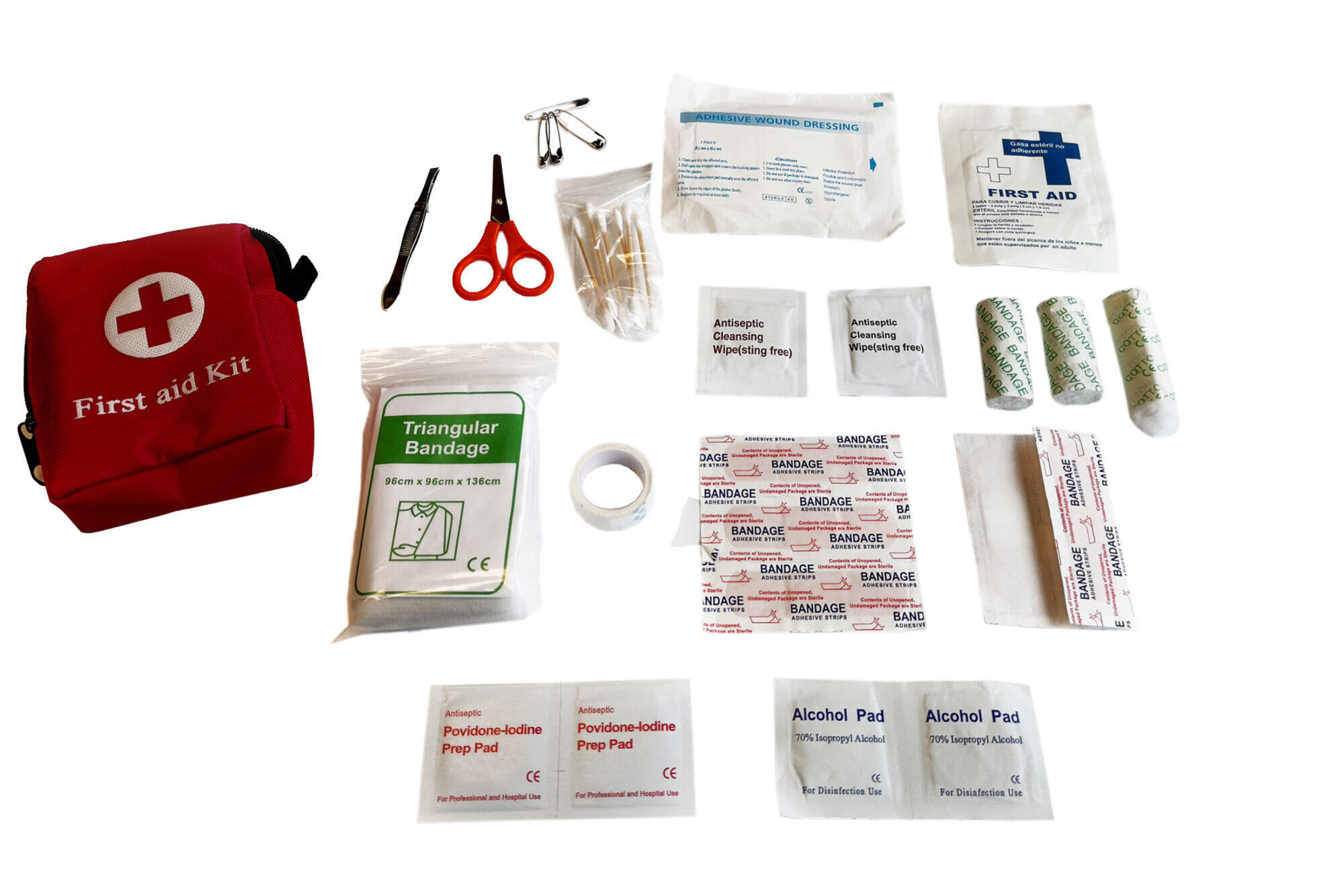 Kit completo de primeiros socorros