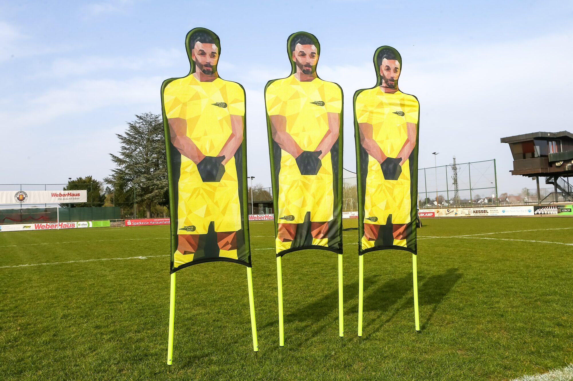 Set di 3 manichini flessibili in poliestere stampato - Giallo 4/4