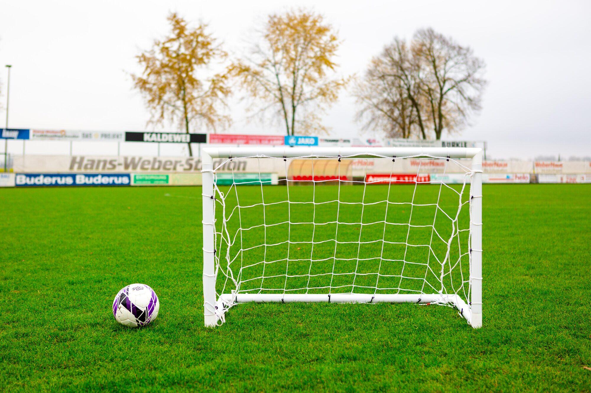 Porta da calcio - 1,2 x 0,8 m - PVC - Bianco 3/7