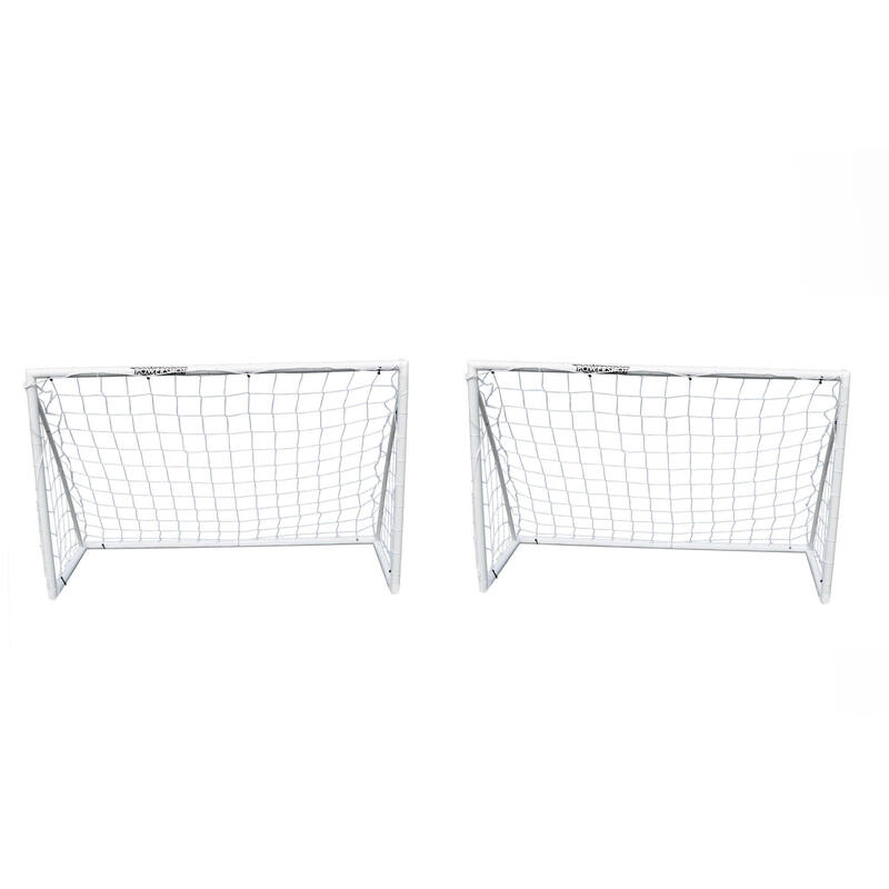 Paar Fußballtore - 1,8 x 1,2m - uPVC - Weiß