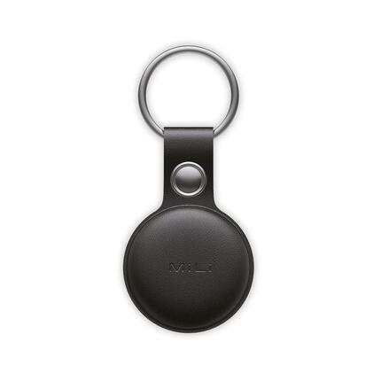 Lokalizator biały bluetooth x1 z czarnym etui z zawieszką dla iOS MILI MiTag