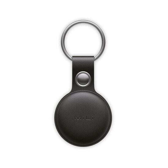 Lokalizator biały bluetooth x1 z czarnym etui z zawieszką dla iOS MILI MiTag