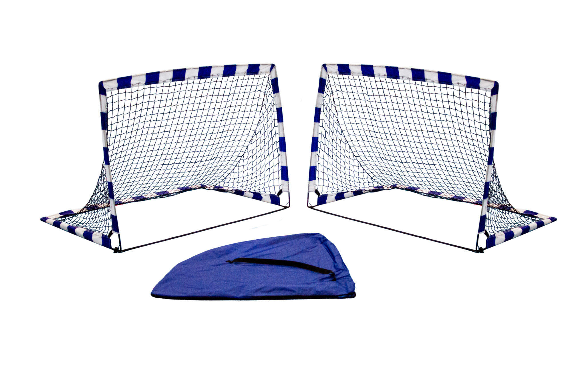 POWER SHOT Porte da pallamano pieghevoli pop-up Netsportique 1,8 x 1,2 m blu/bianco