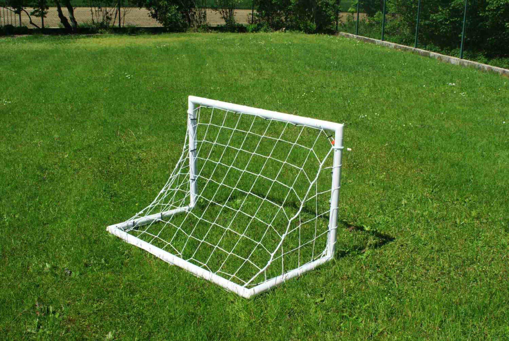 Coppia di porte da calcio - 1,2 m x 0,8 m - PVC - Bianco 4/5