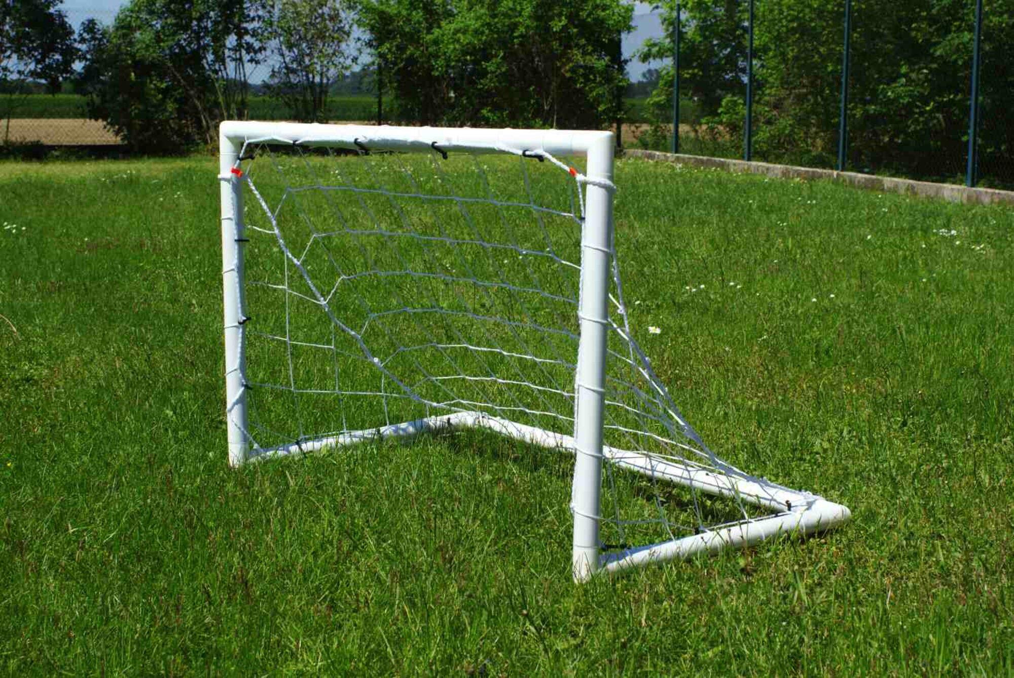 Coppia di porte da calcio - 1,2 m x 0,8 m - PVC - Bianco 2/5