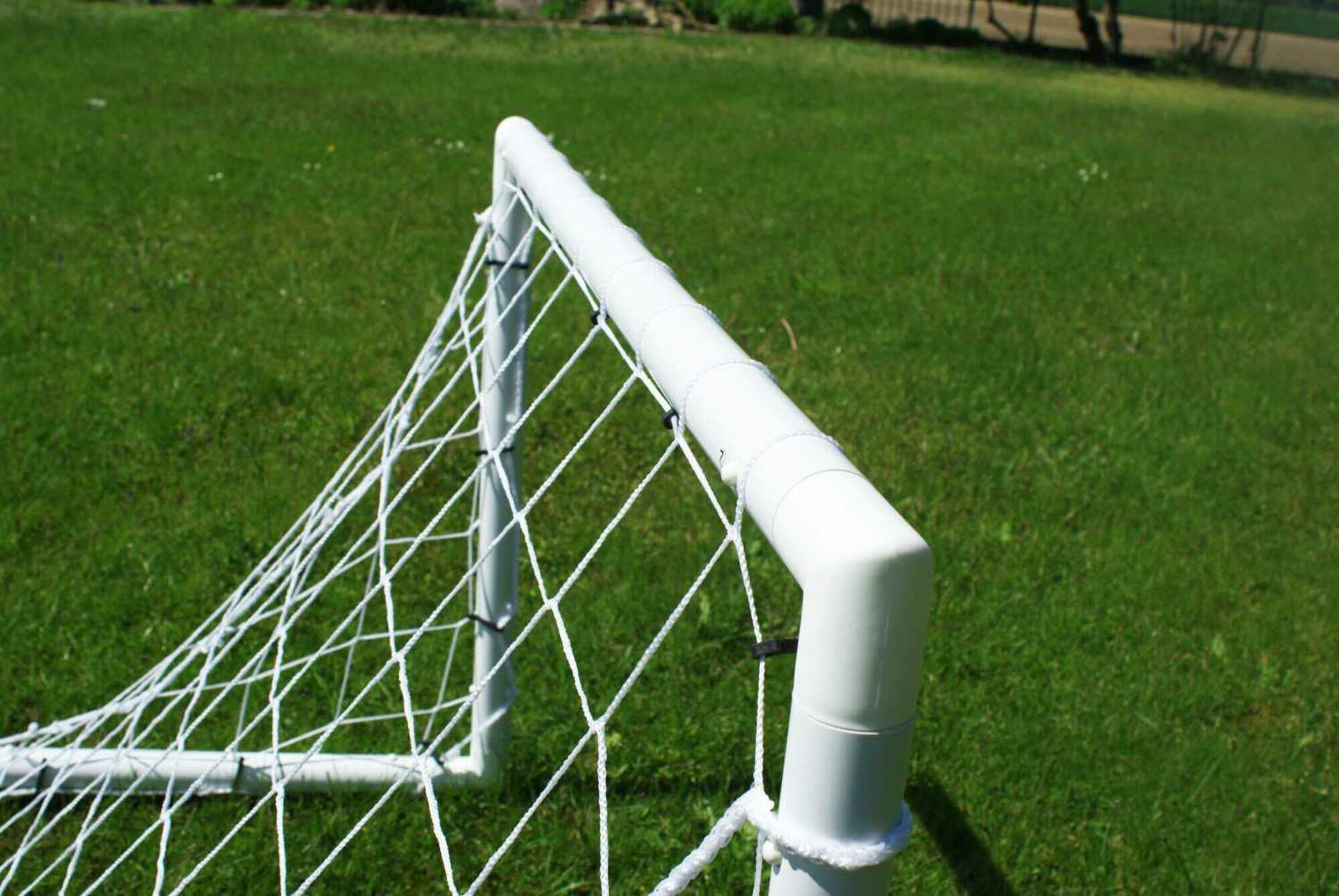 Coppia di porte da calcio - 1,2 m x 0,8 m - PVC - Bianco 3/5