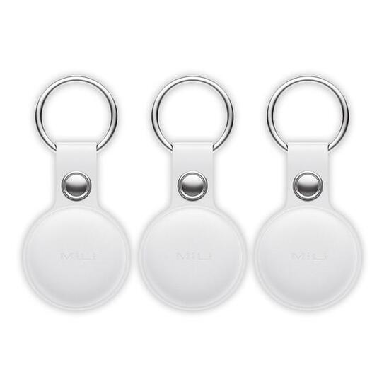 Lokalizator biały bluetooth x3 z białym etui z zawieszką dla iOS MILI MiTag