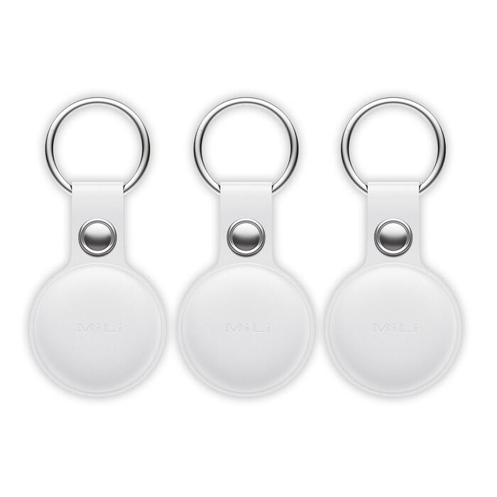 Lokalizator biały bluetooth x3 z białym etui z zawieszką dla iOS MILI MiTag