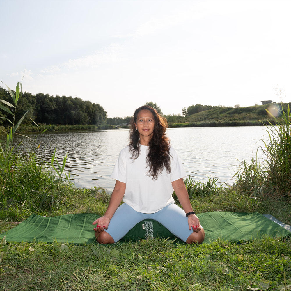 Tapete de Yoga de Algodón - Verde bosque 7/7