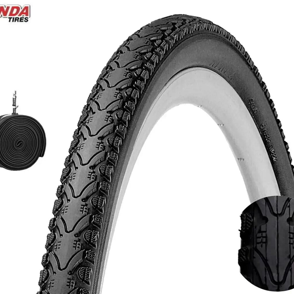 Tyre Kenda 28x15/8x1 3/4+inner tube, bike tyre 28 x 15 trekking mtb EV