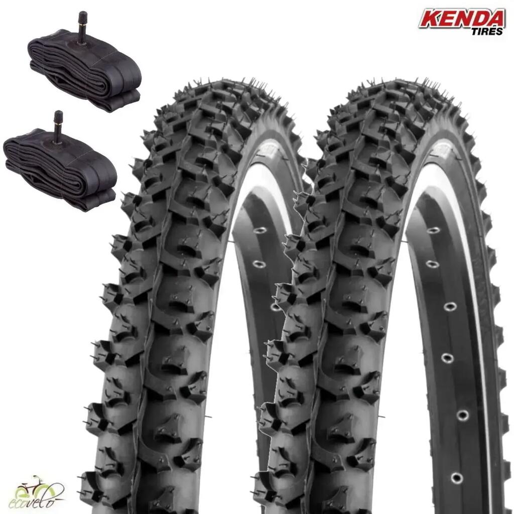 2 tyres 20x1.75 (47-406) +tubes, bike tyres mtb 20 x 1.75 kids 20'' EV