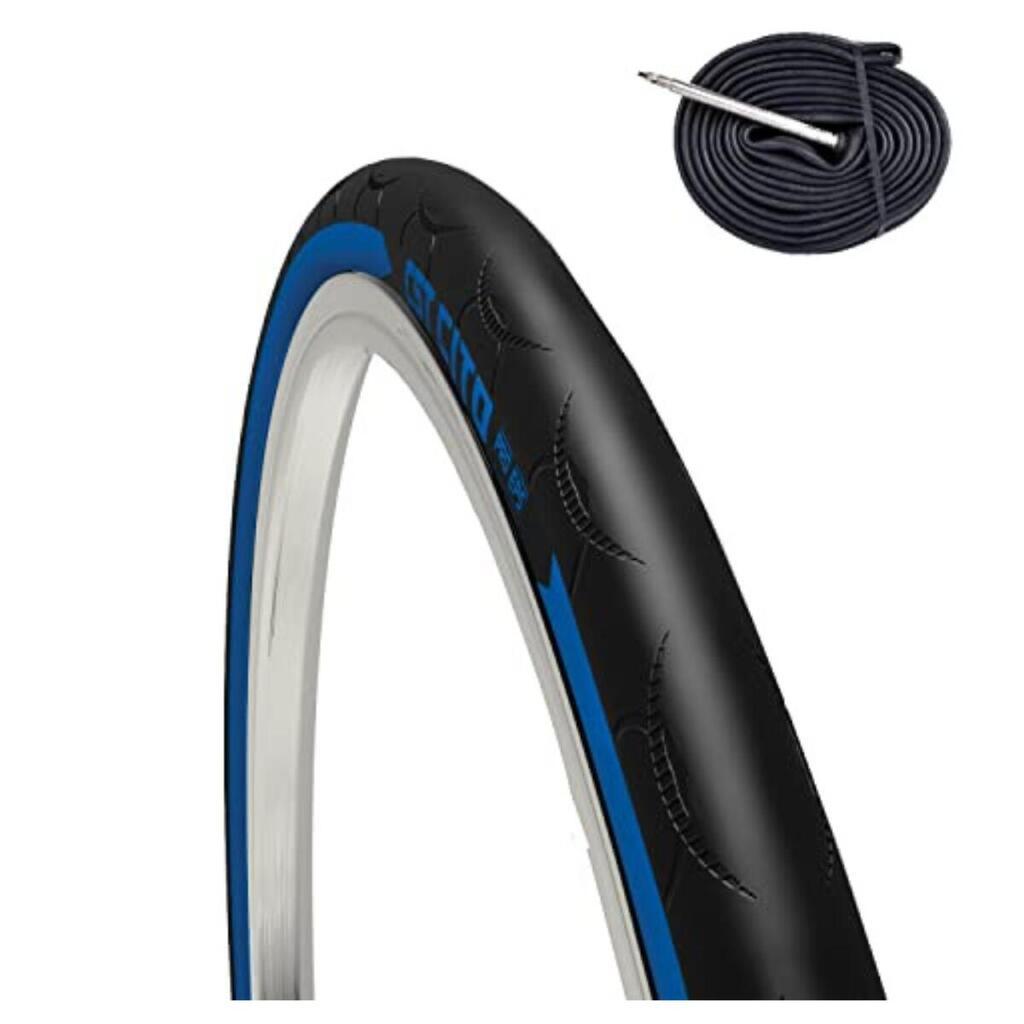 Tyre 700x23C (23-622)+inner tube, bike tyre road 700 x 23C 170 tpi EV