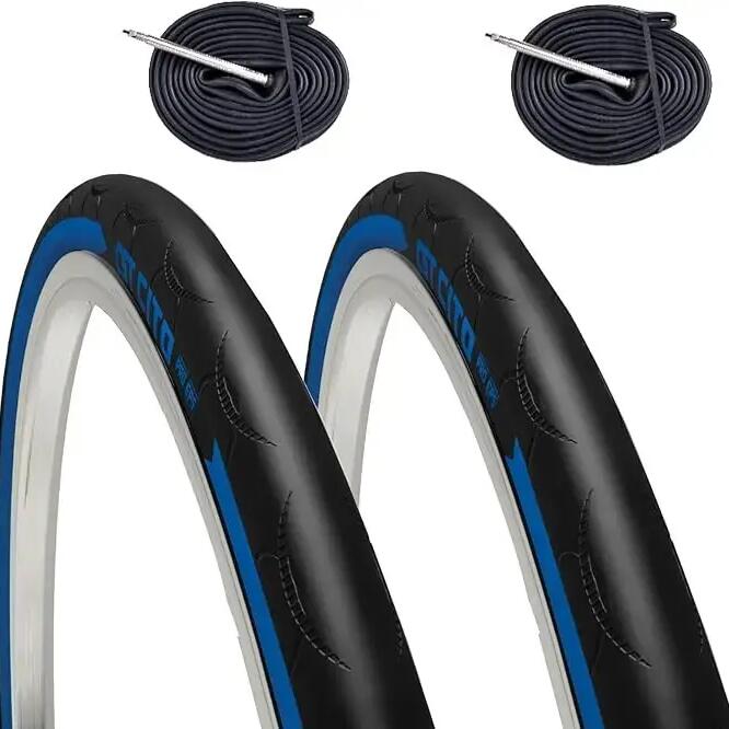 2 tyres 700x23C (23-622)+tubes 80 mm, tyres road bike 700 x 23C EV