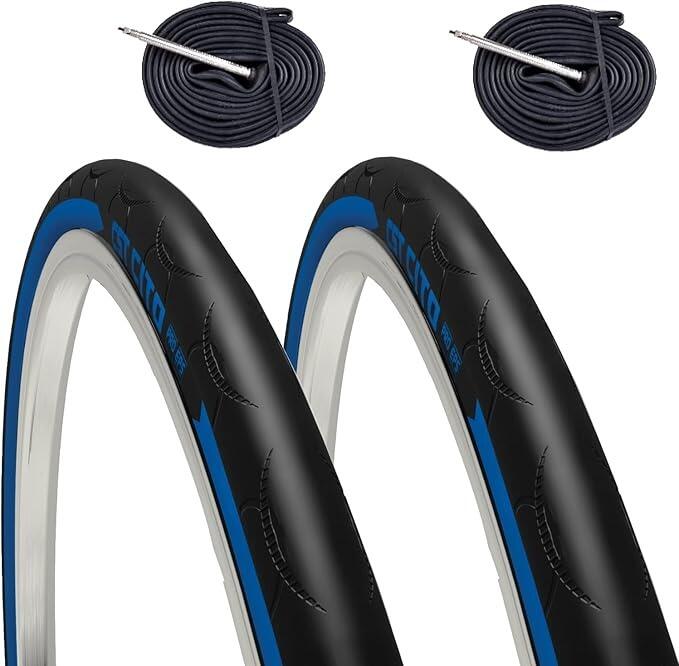CST 2 copertoni 700x23C (23-622)+ camere, pneumatici bici corsa 700 x 23C 170 tpi EV