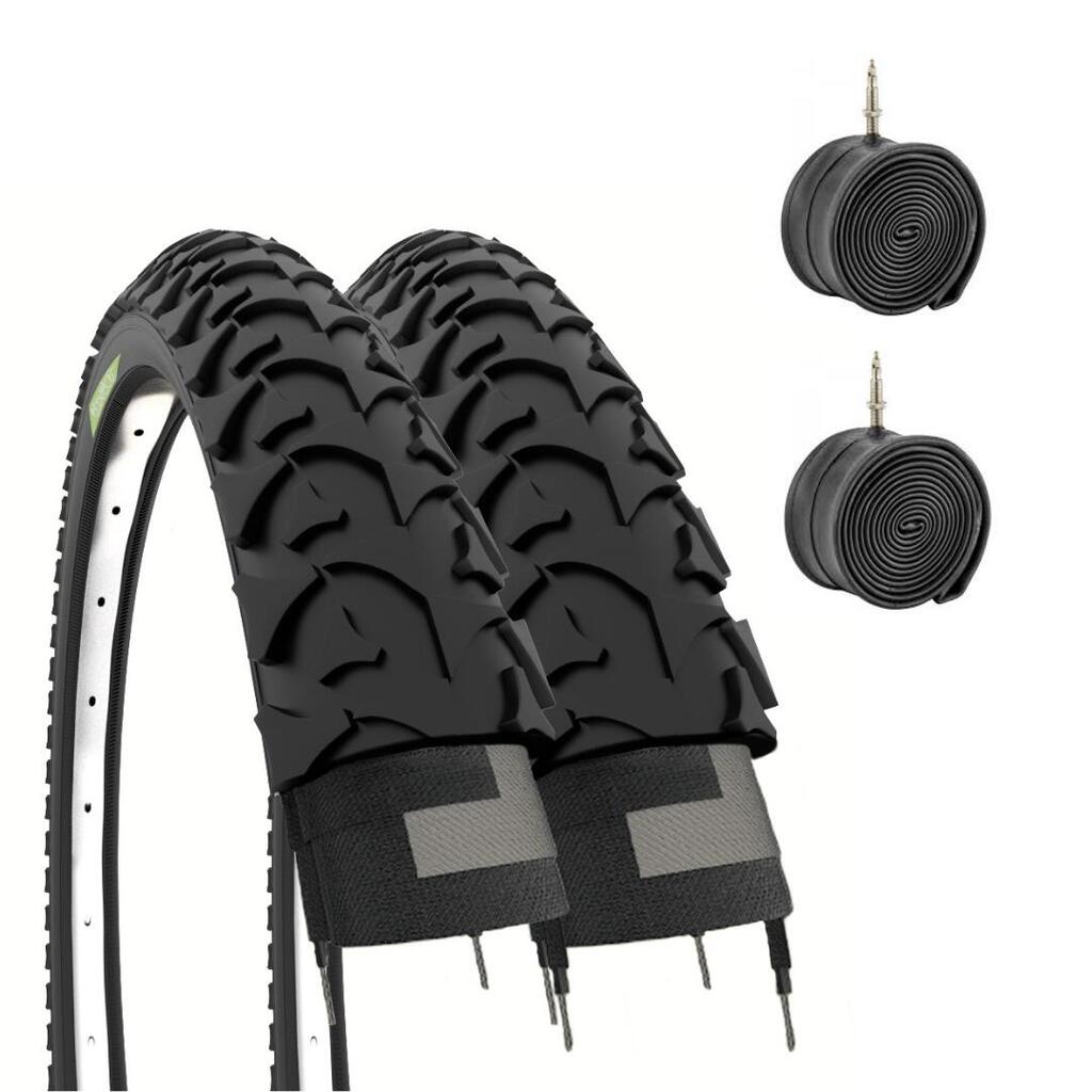 2 tyres 12x1/2x1.75(47-203)+tubes, tyres 12x1/2x1.75 MTB black EV