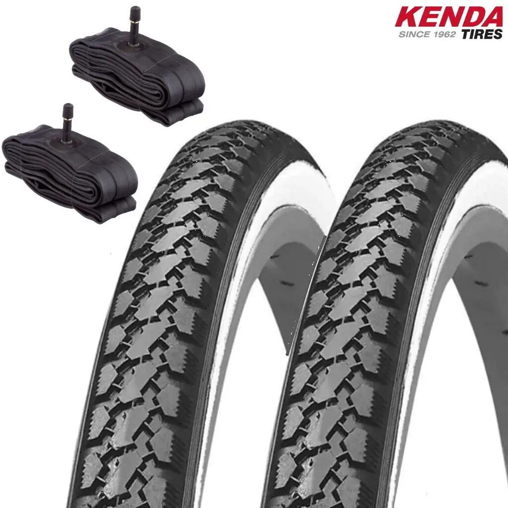 2 tyres 700x35C (37-622)+tubes, bike tyres 700 x 35C (28 1 5/8 3/8) Kenda E