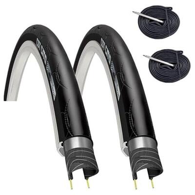 2 copertoni bici corsa 700x23C (23-622) +camerepneumatici 700 x 23C 170 tpi EV