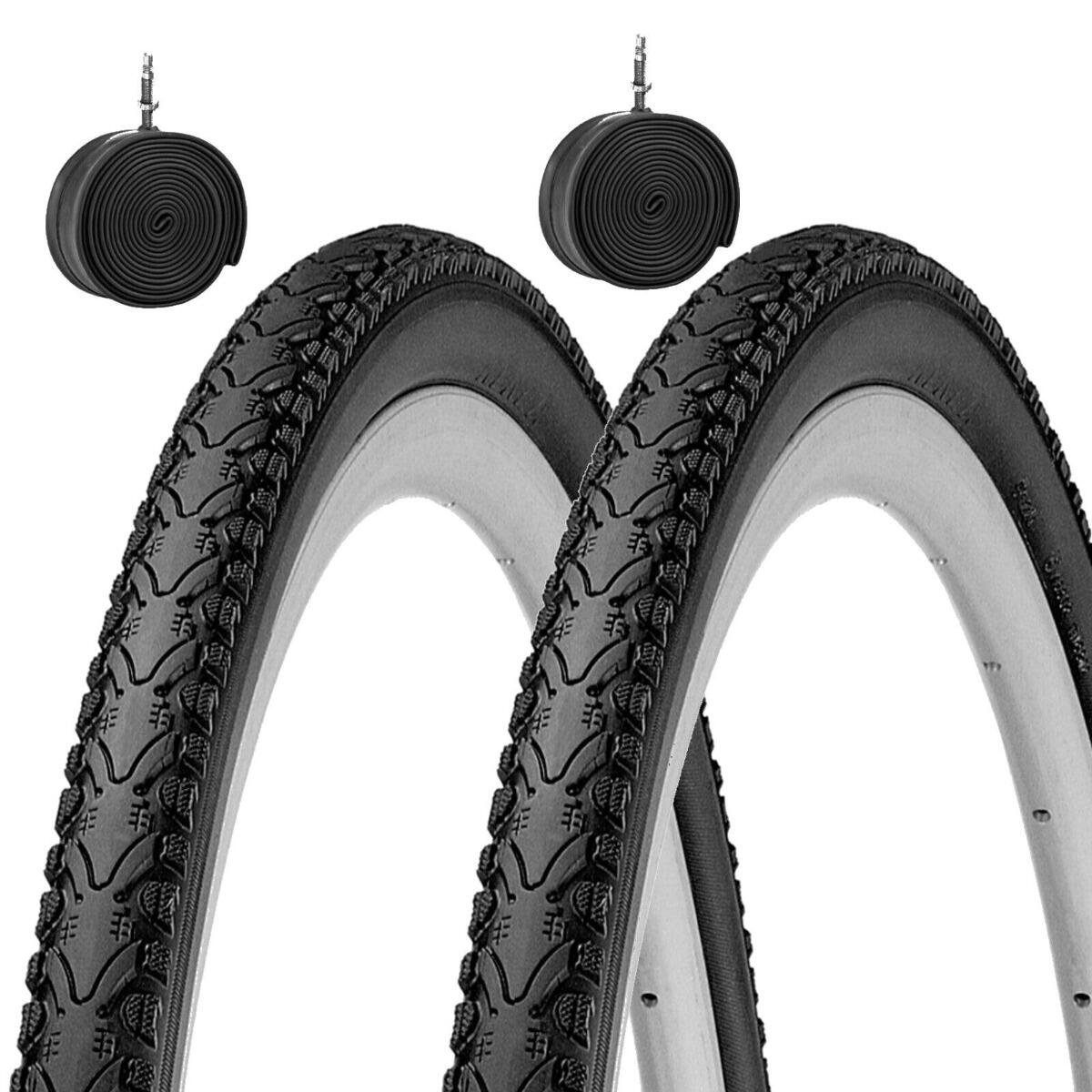 ECOVELO 2 copertoni 26x1.50 (40-559) + camere gomme slick per trekking bici EV