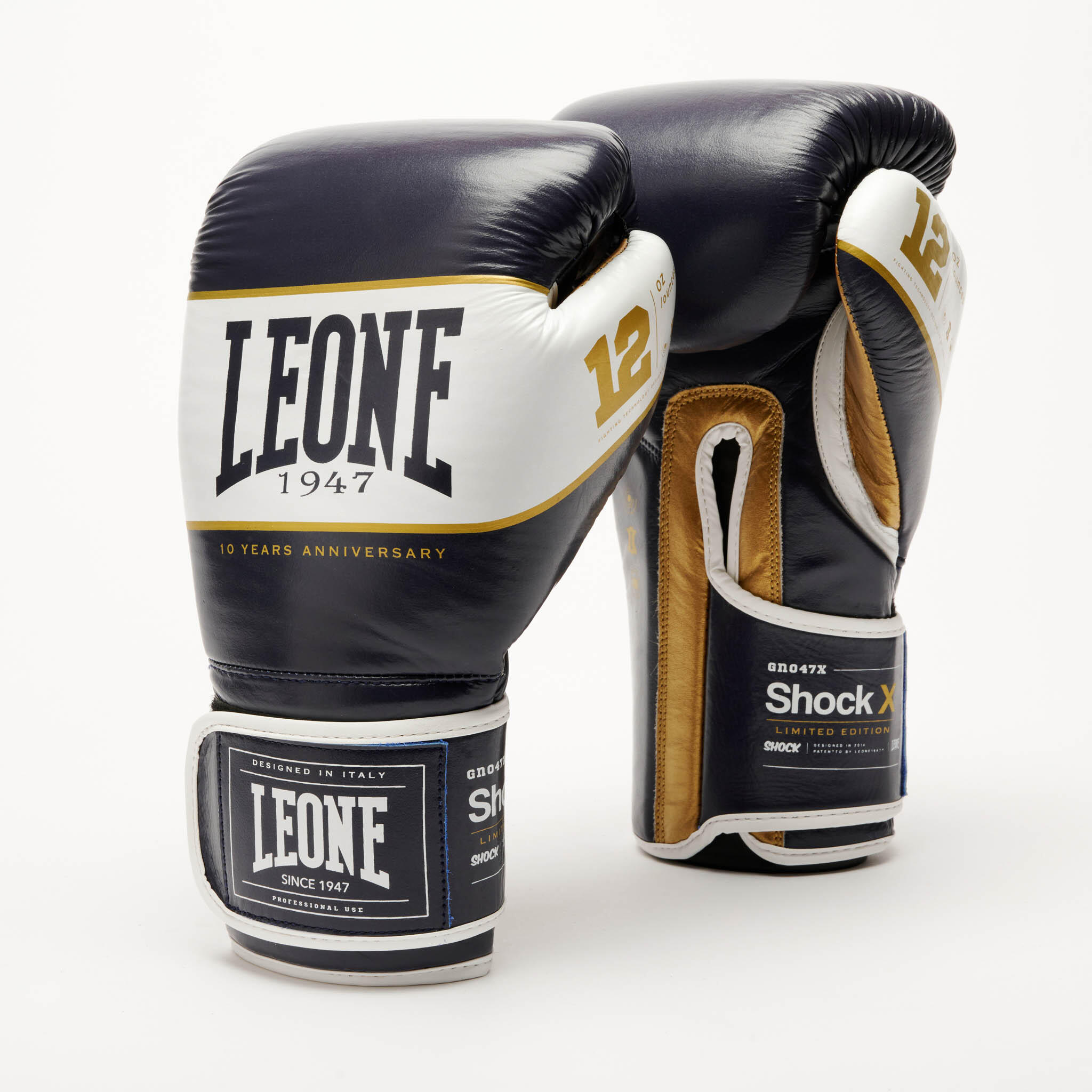 LEONE 1947 Guantes de Boxeo Leone1947, SHOCK X azul/10OZ
