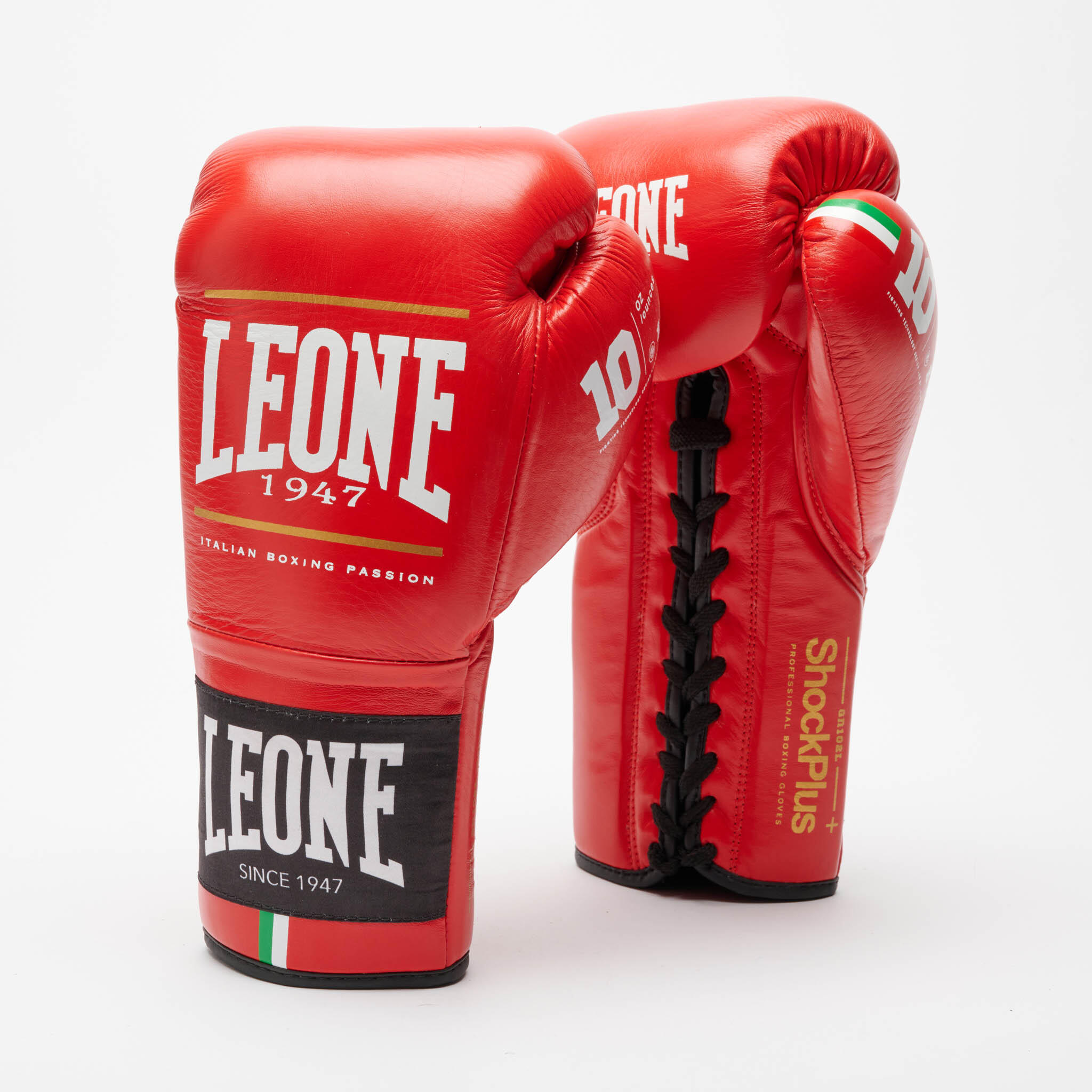 LEONE 1947 Guantes de Boxeo Leone1947,  SHOCK PLUS rojo/10OZ