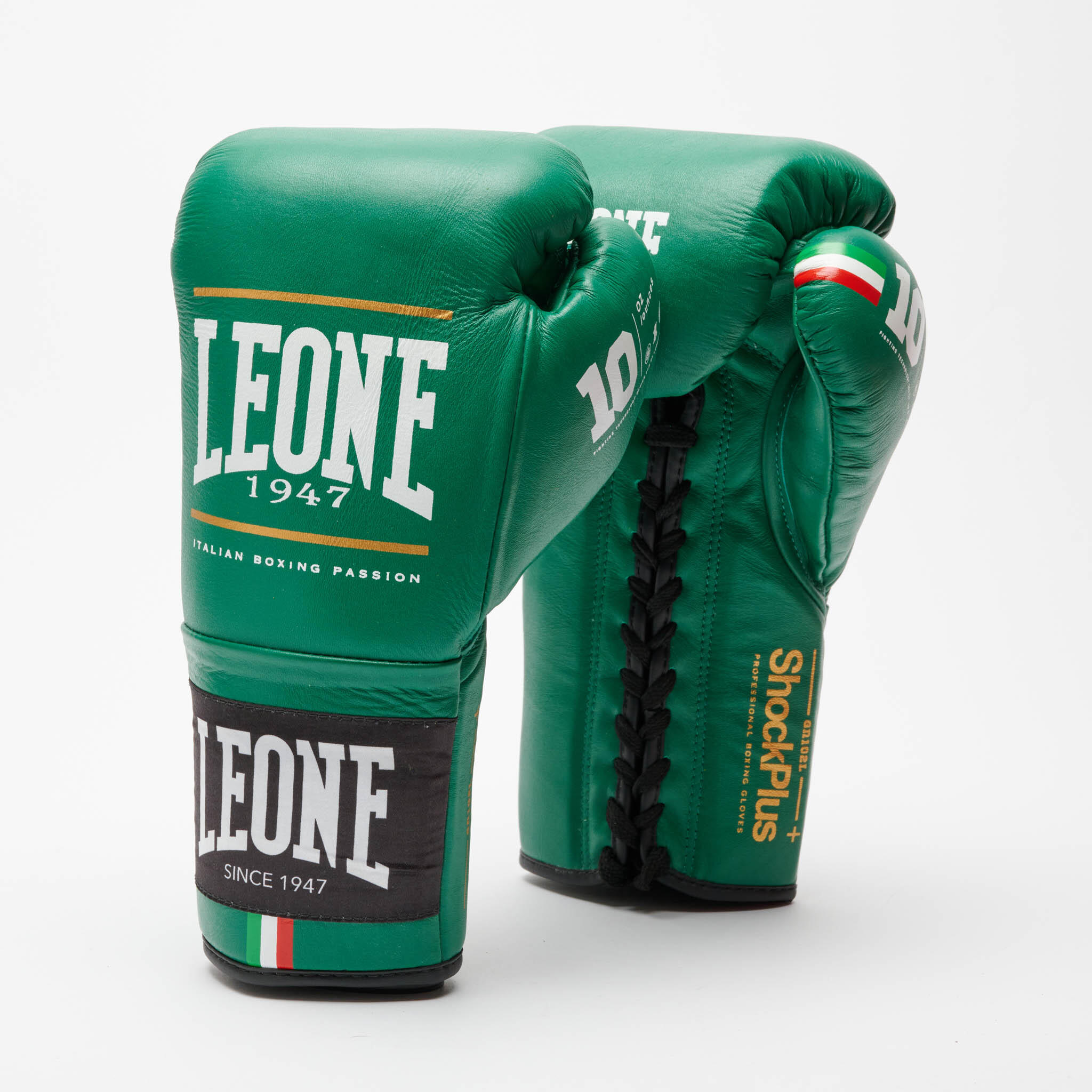LEONE 1947 Guantes de Boxeo Leone1947,  SHOCK PLUS verde/8OZ