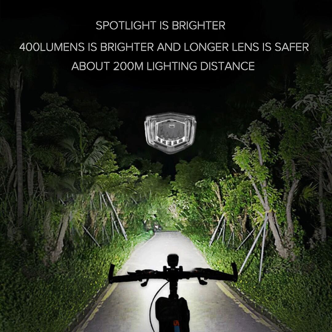 LED-fietslicht vooraan 300 lumen + USB-achterlicht 2/8