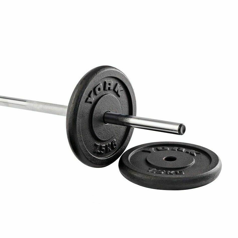 YORK York Cast Iron 1" Weight Plates 2 x 7.5kg