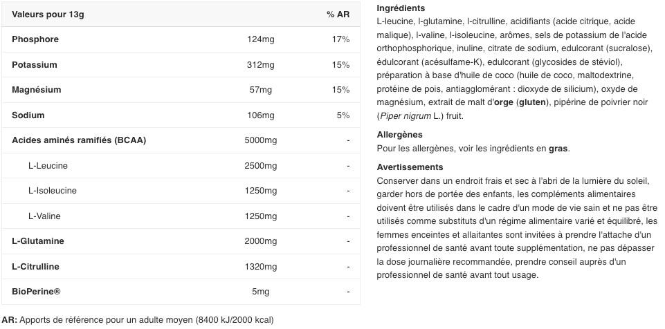 BCAA en poudre - My BCAA - Thé Glacé à la Pêche 390g 2/2