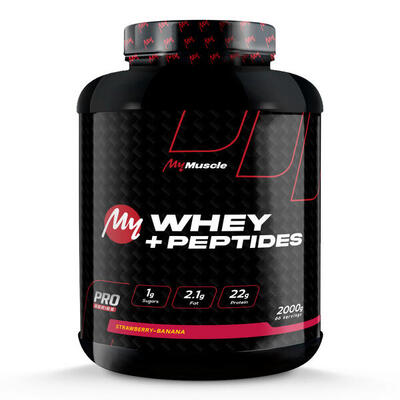 Wei-eiwit - my whey + peptides (2000g) - chocolade hazelnoot