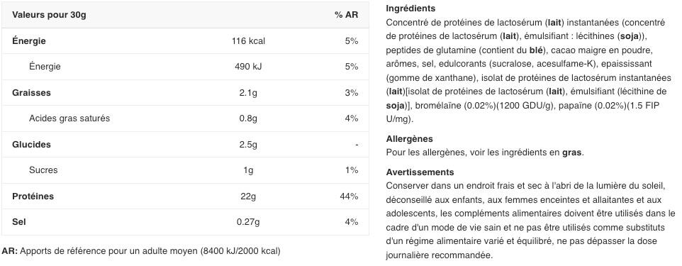 Whey concentrée - My Whey + Peptides - Chocolat 2/2