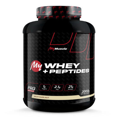 Wei-eiwit - my whey + peptides (2000g) - chocolade hazelnoot