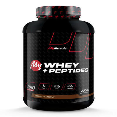 Wei-eiwit - my whey + peptides (2000g) - chocolade hazelnoot